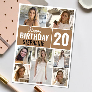 Tarjeta Feliz cumpleaños a cualquier edad foto   Collage