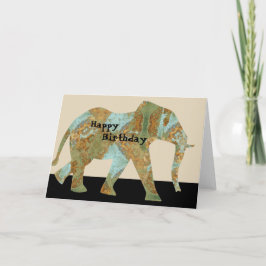 Tarjeta Feliz cumpleaños a Elephant