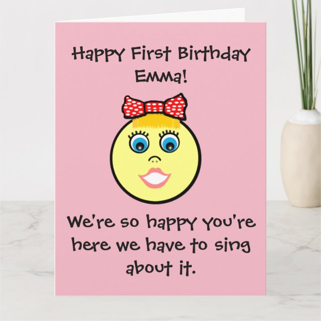 Tarjeta Feliz cumpleaños a Emma - personalizable (Anverso)