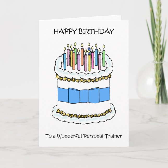 Tarjeta Feliz cumpleaños a entrenador personal (Anverso)