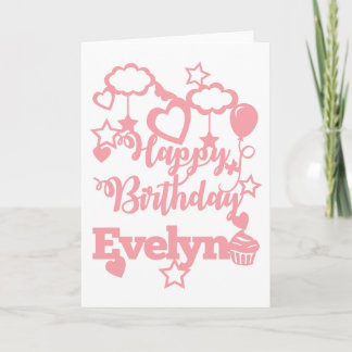 Tarjeta ¡Feliz cumpleaños a Evelyn!