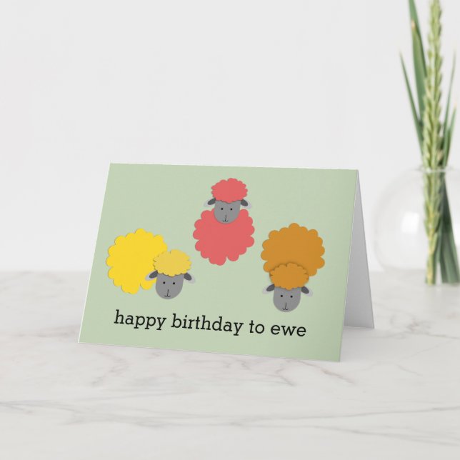 Tarjeta Feliz cumpleaños a Ewe (Anverso)