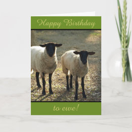 Tarjeta ¡Feliz cumpleaños a Ewe from the Flock! ¡Personali