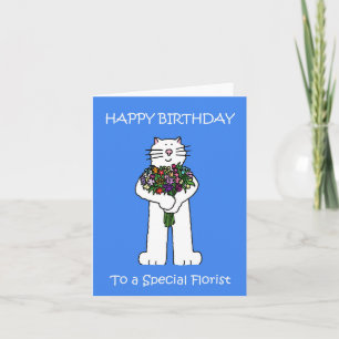 Tarjeta Feliz Cumpleaños a Florista