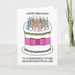 Tarjeta Feliz cumpleaños a futura nieta en la ley