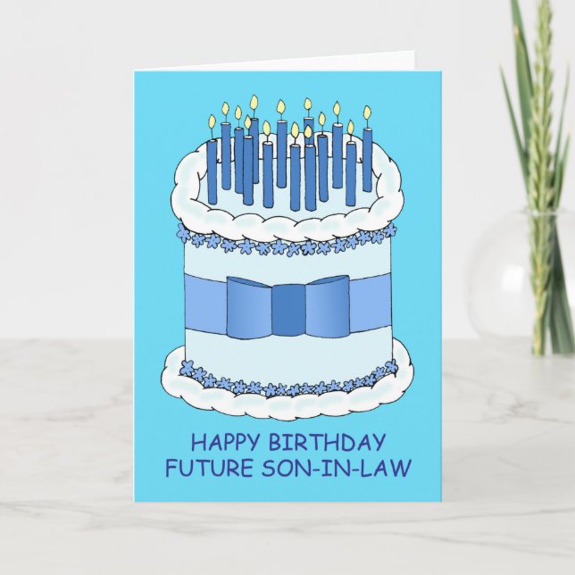 Tarjeta Feliz cumpleaños a futuro hijo en la ley (Anverso)