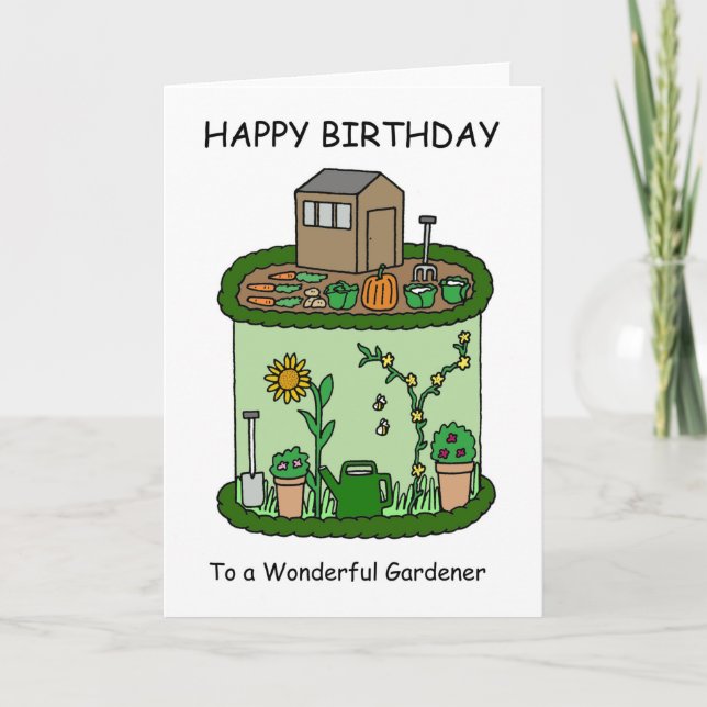 Tarjeta Feliz cumpleaños a Gardener (Anverso)