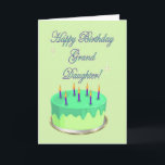 Tarjeta Feliz cumpleaños a Grand Daughter de pasteles de c<br><div class="desc">Muchos más diseños en mi tienda. Contáctame para que tenga un diseño personalizado hecho sólo para ti!</div>