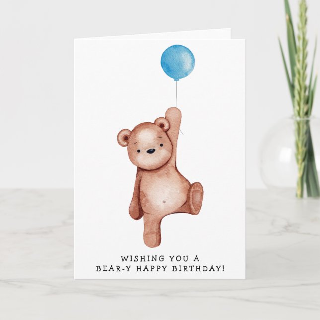 Tarjeta Feliz cumpleaños a la carta de animales (Anverso)