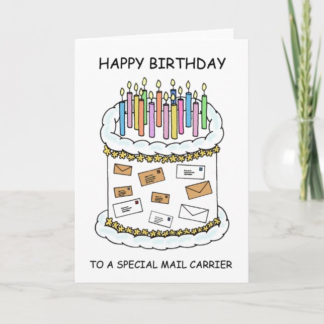 Tarjeta Feliz cumpleaños a la compañía de correo (Anverso)