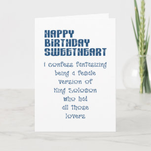 Tarjeta Feliz cumpleaños a la esposa del marido confesante