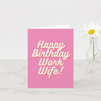 Tarjeta Feliz cumpleaños a la esposa del trabajo - Rosa de