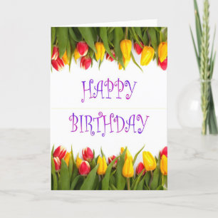 Tarjeta Feliz cumpleaños a la madre con flores