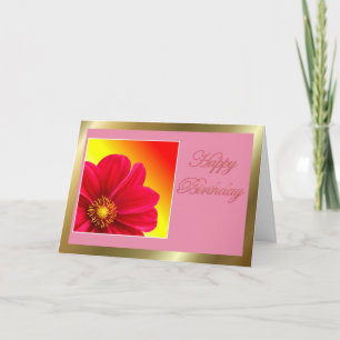 Tarjeta Feliz cumpleaños a la madre con flores