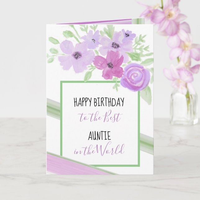 Tarjeta Feliz cumpleaños a la mejor abuela (Orquídea)