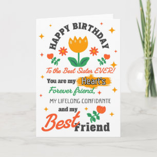Tarjeta Feliz cumpleaños a la mejor hermana de todas tarje