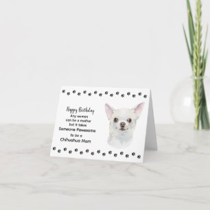 Tarjeta Feliz cumpleaños a la mejor madre del perro de Chi