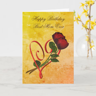 Tarjeta Feliz cumpleaños a la mejor mamá Roses Roses Coraz