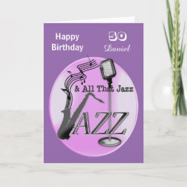 Tarjeta Feliz cumpleaños a la música de jazz personalizada