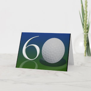 Tarjeta Feliz cumpleaños a la nuez de golf de 60 años