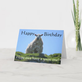 Tarjeta Feliz cumpleaños a la oveja