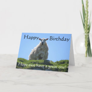 Tarjeta Feliz cumpleaños a la oveja