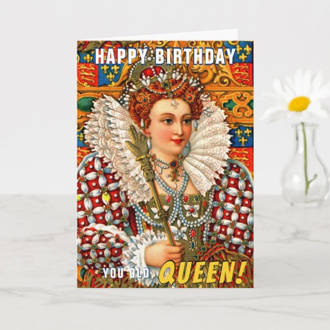 Tarjeta Feliz cumpleaños a la vieja Reina Gay (Planta pequeña)