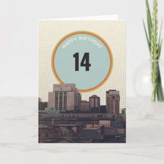 Tarjeta Feliz cumpleaños a los 14 años