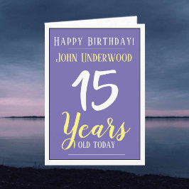 Tarjeta Feliz cumpleaños a los 15 años