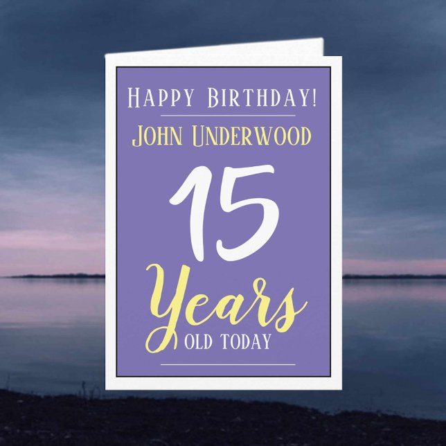 Tarjeta Feliz cumpleaños a los 15 años (Subido por el creador)