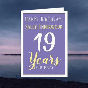 Tarjeta Feliz cumpleaños a los 19 años