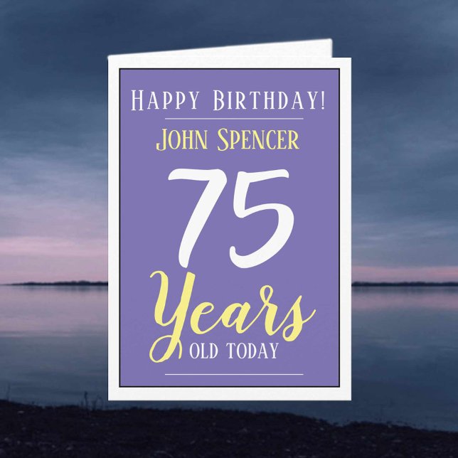 Tarjeta Feliz cumpleaños a los 75 años (Subido por el creador)