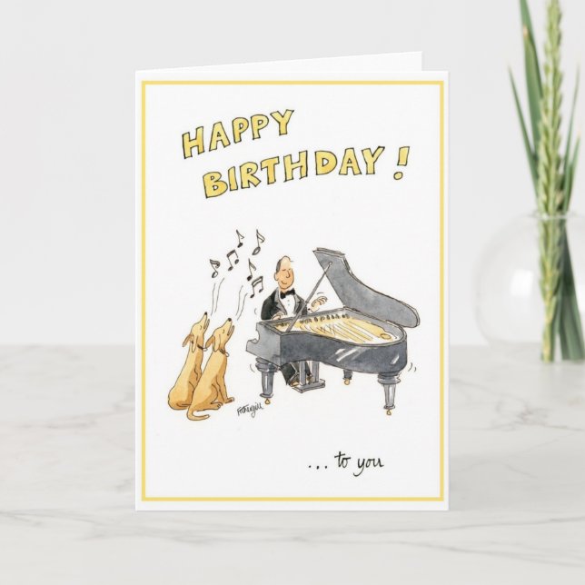 Tarjeta Feliz cumpleaños a los amantes de la música (Anverso)
