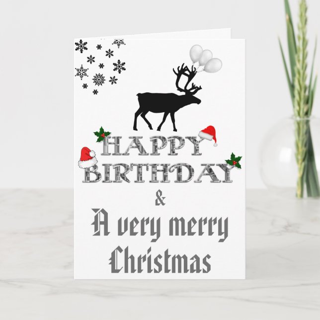 Tarjeta Feliz cumpleaños a los Navidades (Anverso)