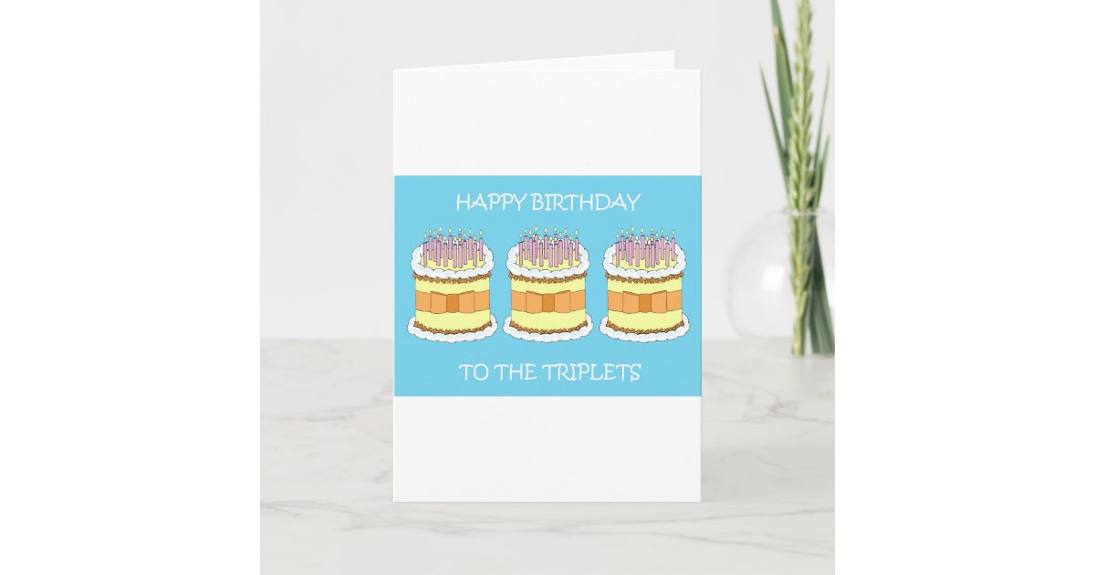 tarjeta-feliz-cumplea-os-a-los-trillizos-zazzle-es