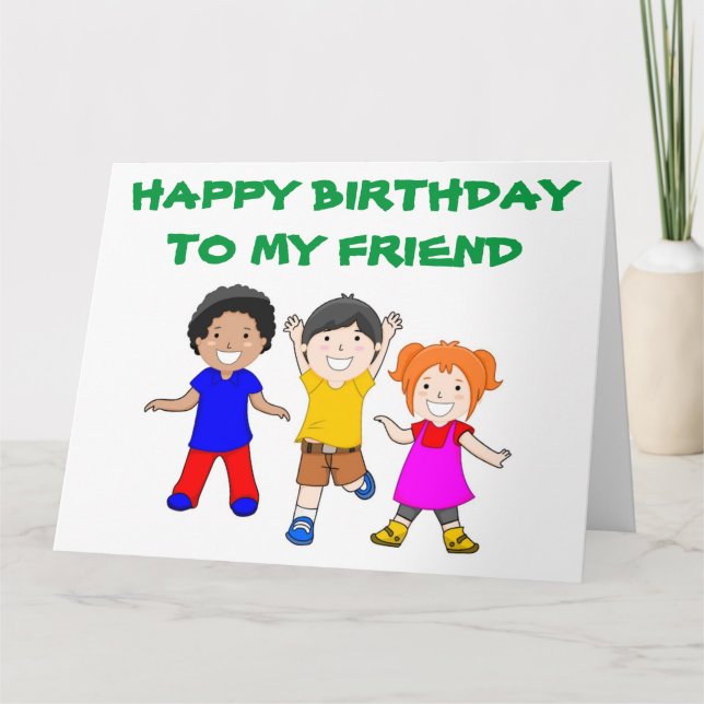 TARJETA FELIZ CUMPLEAÑOS A MI AMIGO (Anverso)