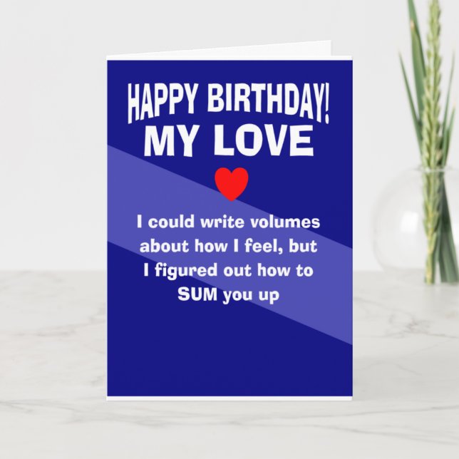 Tarjeta Feliz cumpleaños a mi amor (Anverso)