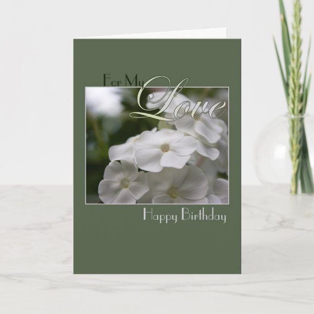 Tarjeta Feliz cumpleaños a mi amor (Anverso)