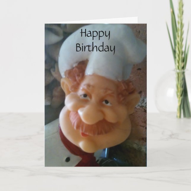 TARJETA FELIZ CUMPLEAÑOS A MI "CHEF FAVORITO" (Anverso)