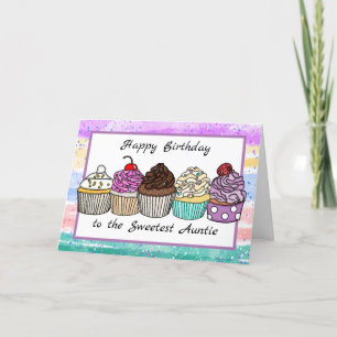 Tarjeta Feliz cumpleaños a mi dulce tía