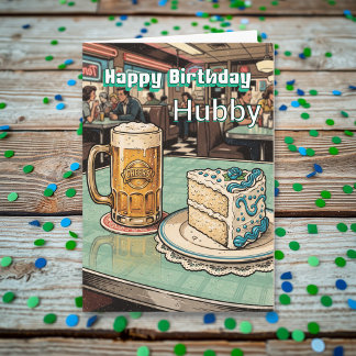 Tarjeta Feliz Cumpleaños a mi Esposo| Divertido Retro