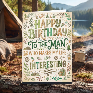 Tarjeta Feliz Cumpleaños a mi Esposo | Frase Divertida