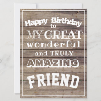 Tarjeta Feliz cumpleaños a mi gran amigo increíble para él
