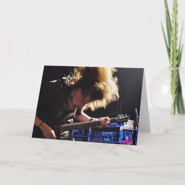 Tarjeta Feliz cumpleaños a mi guitarrista favorito (Anverso)