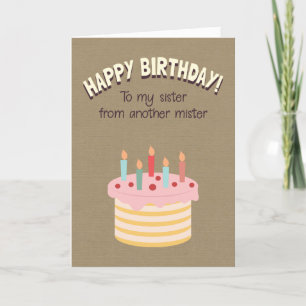 Tarjeta Feliz Cumpleaños A Mi Hermana Desde Otro Señor