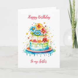 Tarjeta Feliz cumpleaños a mi hermana personalizada