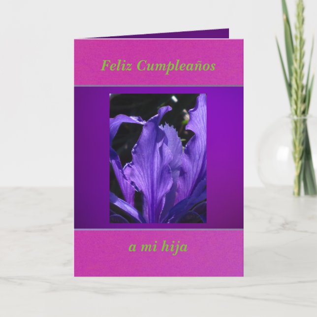 Tarjeta - Feliz cumpleaños a mi hija (Anverso)