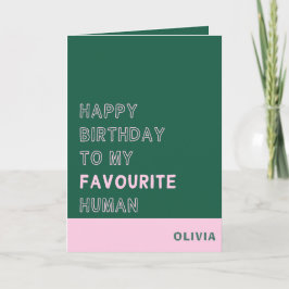 Tarjeta Feliz cumpleaños a mi humano favorito