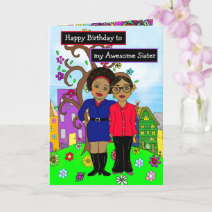 Tarjeta Feliz cumpleaños a mi increíble hermana