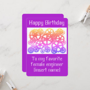 Tarjeta ¡Feliz cumpleaños a mi ingeniera favorita!